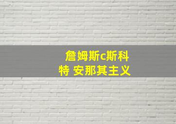 詹姆斯c斯科特 安那其主义